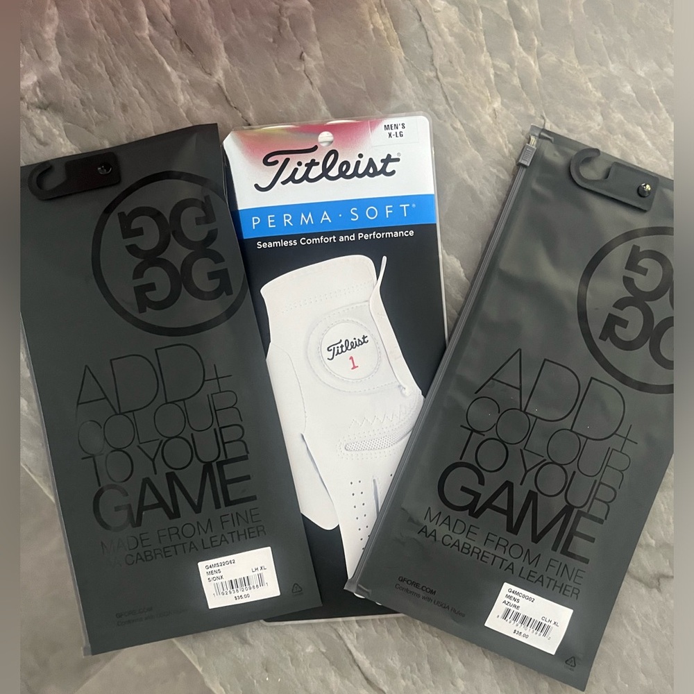 2 GFORE men’s golf glove left hand XL men’s 1 titlest xl left hand